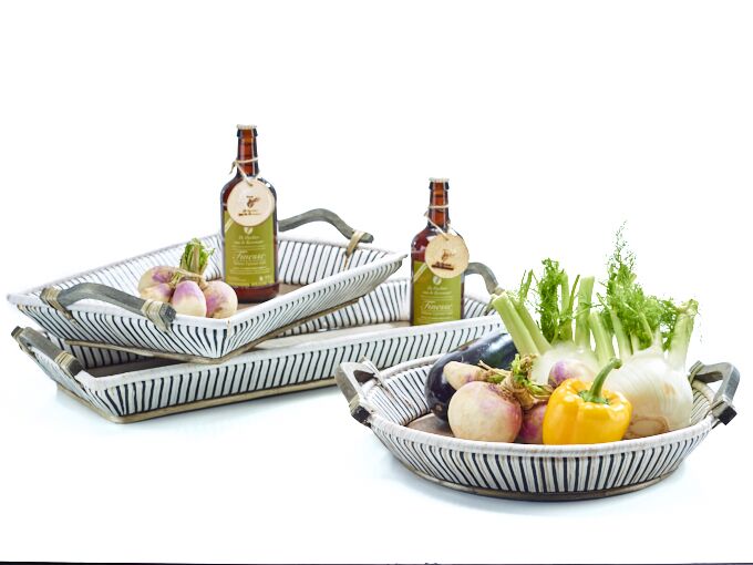 Chinoh - geschenkmand hout en riet Chinoh - geschenkmand hout en riet